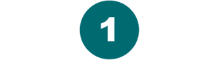 Number 1 in teal circle