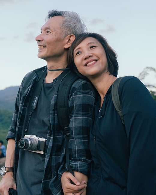 Couple out in nature